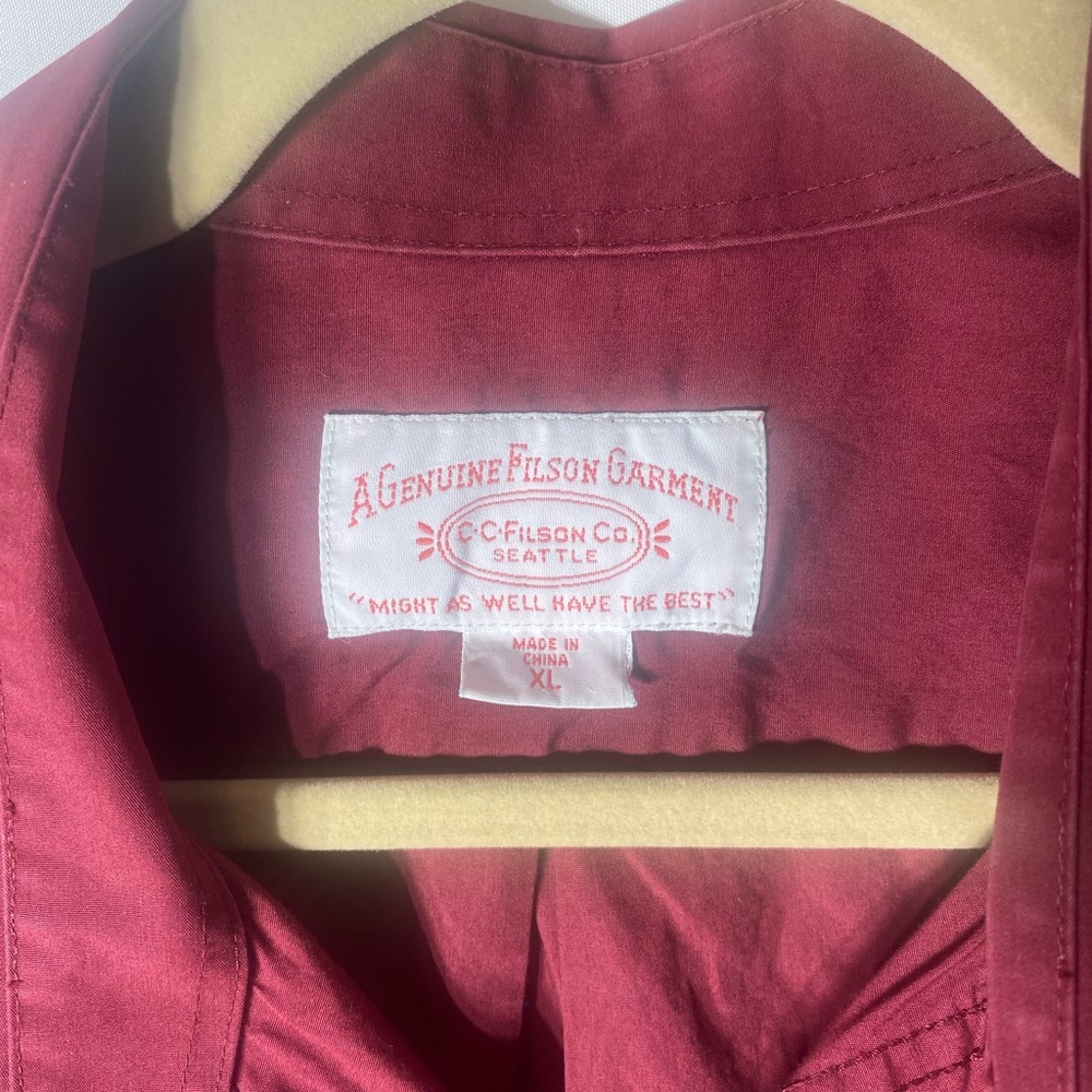 Filson Maroon Shirt - Picture 3 of 4